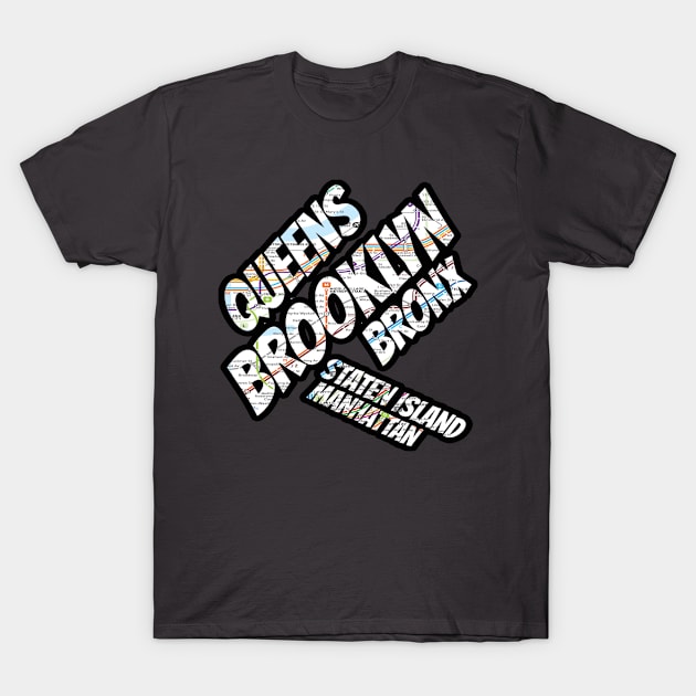 new york brooklyn maps T-Shirt by TSHIRTZ